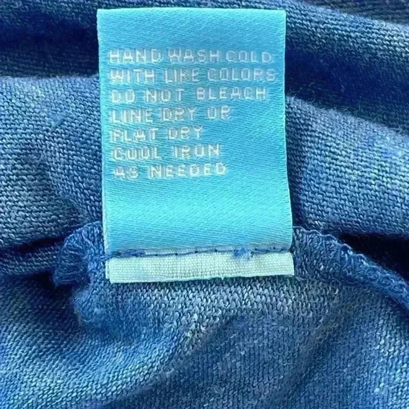 J. McLaughlin Blue Linen Stitch Embroidered Tassel Casual Top Women's Small - Picture 9 of 11